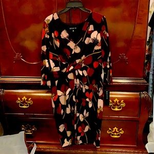 Jones New York Floral Faux Wrap Dress